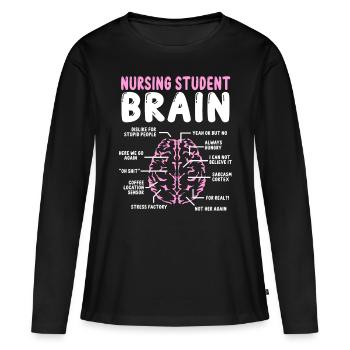 Nursing School Graduation Party Nursing Student - Women's Premium Organic Long Sleeve Shirt - black - Front - Julia (174cm)