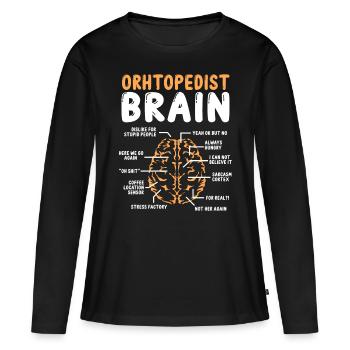 Orthopedist for Work Orthopedic Doctor Accessory - Women's Premium Organic Long Sleeve Shirt - black - Front - Julia (174cm)