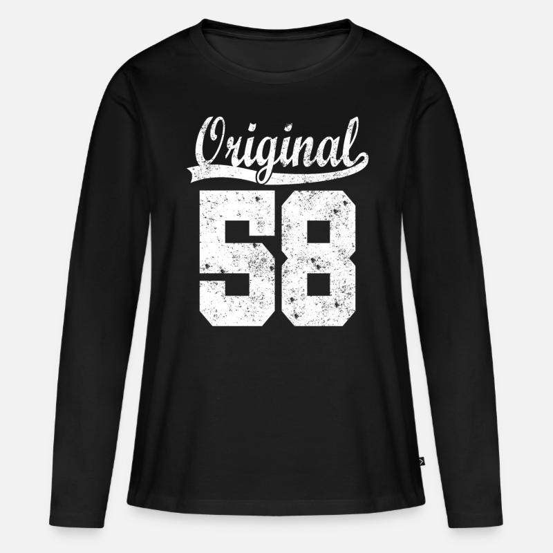 Original von 58 - Frauen Premium Bio Langarmshirt - Schwarz
