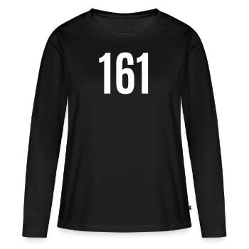 161 cent soixante et un style - VINTAGETEAMNR - T-shirt manches longues Premium bio Femme - noir - Devant - Julia (174cm)