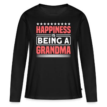 Grand-mère Grand-mère Grand-mère Cadeau - T-shirt manches longues Premium bio Femme - noir - Devant - Julia (174cm)