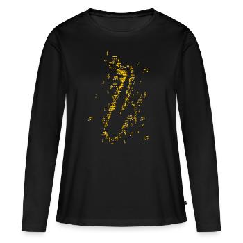 Saxophone Saxophone Saxophone Saxophone - T-shirt manches longues Premium bio Femme - noir - Devant - Julia (174cm)