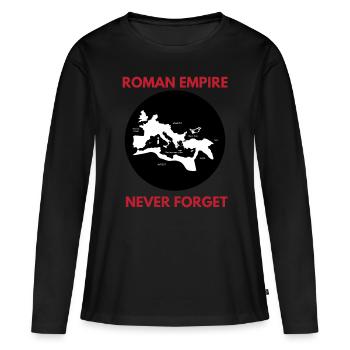 Empire romain - T-shirt manches longues Premium bio Femme - noir - Devant - Julia (174cm)