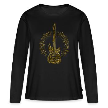 Guitariste Guitariste Guitariste Guitariste - T-shirt manches longues Premium bio Femme - noir - Devant - Julia (174cm)