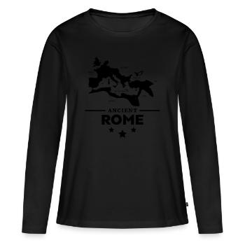 Empire romain - T-shirt manches longues Premium bio Femme - noir - Devant - Julia (174cm)