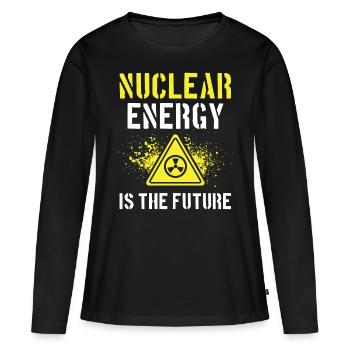 Kernenergie Ist Die Zukunft Atomkraft Kernkraft - Frauen Premium Bio Langarmshirt - Schwarz - Vorne - Julia (174cm)