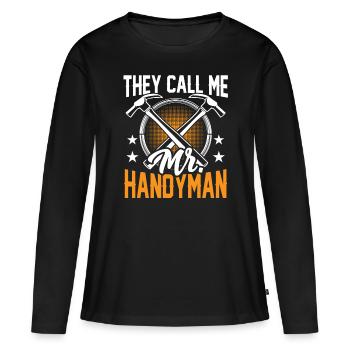 They call me Mr. DIY DIY craft - Women's Premium Organic Long Sleeve Shirt - black - Front - Julia (174cm)