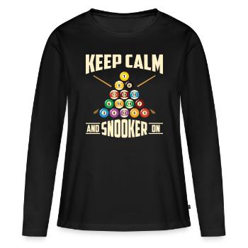 Billard Piscine Billard Billard Boule Billard Billard Cuisine 8Ball - T-shirt manches longues Premium bio Femme - noir - Devant - Julia (174cm)