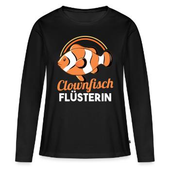 Clownfisch - Frauen Premium Bio Langarmshirt - Schwarz - Vorne - Julia (174cm)