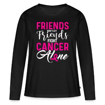 Krebs Chemotherapie Chemo Geschenk - Frauen Premium Bio Langarmshirt - Schwarz - Vorne - Julia (174cm)