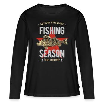 Sandre Zander - T-shirt manches longues Premium bio Femme - noir - Devant - Julia (174cm)