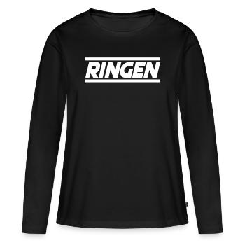 Ringen - Frauen Premium Bio Langarmshirt - Schwarz - Vorne - Julia (174cm)