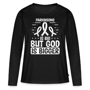 Parkinson's Awareness God Parkinson Ribbon - Women's Premium Organic Long Sleeve Shirt - black - Front - Julia (174cm)
