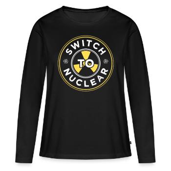 Umstieg Auf Kernenergie Kernkraft Atomkraft - Frauen Premium Bio Langarmshirt - Schwarz - Vorne - Julia (174cm)