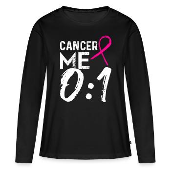 Krebs Chemotherapie Chemo Geschenk - Frauen Premium Bio Langarmshirt - Schwarz - Vorne - Julia (174cm)