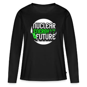 Kernenergie Ist Die Zukunft Atomkraft Kernkraft - Frauen Premium Bio Langarmshirt - Schwarz - Vorne - Julia (174cm)