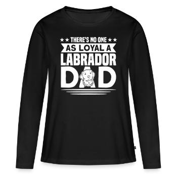 Labrador Père Labrador Amoureux Labrador - T-shirt manches longues Premium bio Femme - noir - Devant - Julia (174cm)