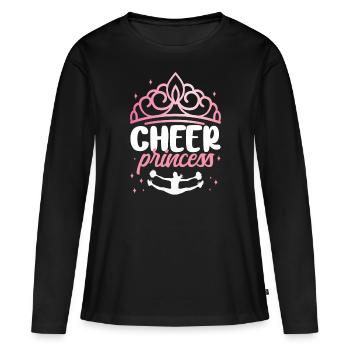 Cheer Cheerleading Cheer Princess - Frauen Premium Bio Langarmshirt - Schwarz - Vorne - Julia (174cm)