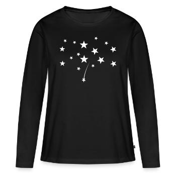 Ciel étoilé - T-shirt manches longues Premium bio Femme - noir - Devant - Julia (174cm)