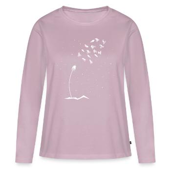 Pusteblume Cycliste - (F.m) - T-shirt manches longues Premium bio Femme - rose poudré - Devant - Julia (174cm)
