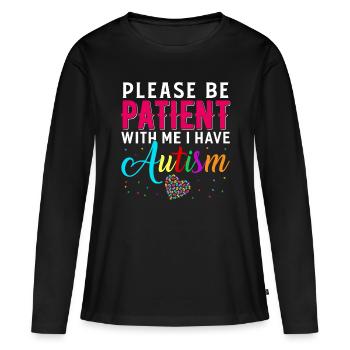Autistic Autism Autistic Autistic Gift - Women's Premium Organic Long Sleeve Shirt - black - Front - Julia (174cm)