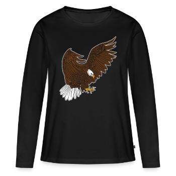 Bald Eagle - Women's Premium Organic Long Sleeve Shirt - black - Front - Julia (174cm)