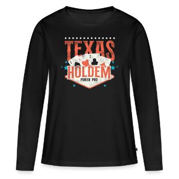 Poker Vintage Texas Holdem Poker - T-shirt manches longues Premium bio Femme - noir - Devant - Julia (174cm)