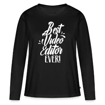 Bester Video Editor Aller Zeiten Filmeditor Film - Frauen Premium Bio Langarmshirt - Schwarz - Vorne - Julia (174cm)