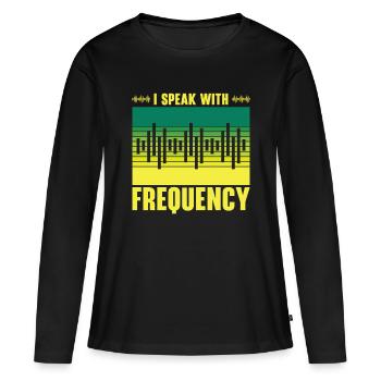 Funk Amateur Funker Funken Radio Hobby Geschenk - Frauen Premium Bio Langarmshirt - Schwarz - Vorne - Julia (174cm)
