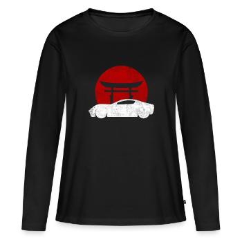 Sportwagen Automobile Besitzer Luxuskarosse - Frauen Premium Bio Langarmshirt - Schwarz - Vorne - Julia (174cm)
