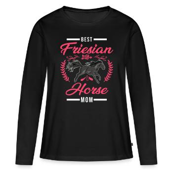 Best Friesian Horse Mom Frisian Horse Frisian Horse - Women's Premium Organic Long Sleeve Shirt - black - Front - Julia (174cm)