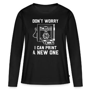 Imprimante 3D - T-shirt manches longues Premium bio Femme - noir - Devant - Julia (174cm)