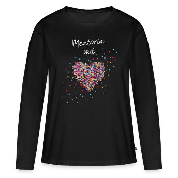 Mentorin mit Herz Chefin Ausbilderin - Frauen Premium Bio Langarmshirt - Schwarz - Vorne - Julia (174cm)