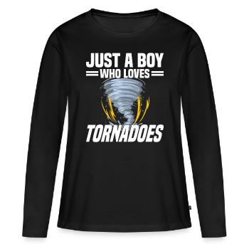 Tornado Hunter Tornado Tornado Chaser Ouragan - T-shirt manches longues Premium bio Femme - noir - Devant - Julia (174cm)