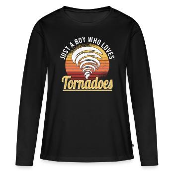 Tornado Hunter Tornado Tornado Chaser Ouragan - T-shirt manches longues Premium bio Femme - noir - Devant - Julia (174cm)