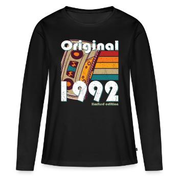 30th birthday born 1992 Original 1992 - Women's Premium Organic Long Sleeve Shirt - black - Front - Julia (174cm)