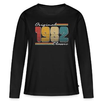 40th birthday vintage 1982 Original Classic 1982 - Women's Premium Organic Long Sleeve Shirt - black - Front - Julia (174cm)