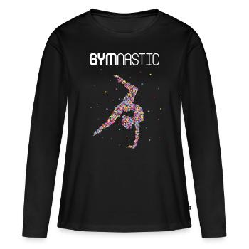 Turnerin Trainerin Bodenturnen Gymnastik - Frauen Premium Bio Langarmshirt - Schwarz - Vorne - Julia (174cm)