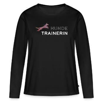 Dog Trainer Agility Dog Sports Dogs - Women's Premium Organic Long Sleeve Shirt - black - Front - Julia (174cm)