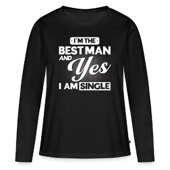 Best man wedding marriage - Women's Premium Organic Long Sleeve Shirt - black - Front - Julia (174cm)