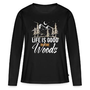 Outdoor - Frauen Premium Bio Langarmshirt - Schwarz - Vorne - Julia (174cm)