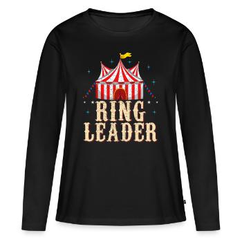 Cirque - T-shirt manches longues Premium bio Femme - noir - Devant - Julia (174cm)