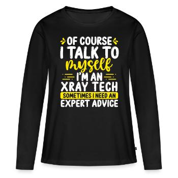 Appréciation du technologue en rayons X Technicien en radiologie - T-shirt manches longues Premium bio Femme - noir - Devant - Julia (174cm)
