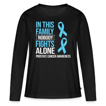 Prostatakrebs Prostata Krebs Chemo - Frauen Premium Bio Langarmshirt - Schwarz - Vorne - Julia (174cm)