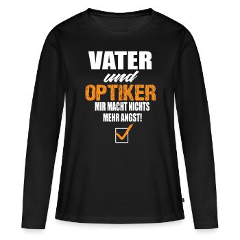 Vater und Optiker - Frauen Premium Bio Langarmshirt - Schwarz - Vorne - Julia (174cm)