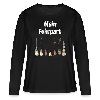 Halloween Hexen Mama Mein Fuhrpark Shirt - Frauen Premium Bio Langarmshirt - Schwarz - Vorne - Julia (174cm)