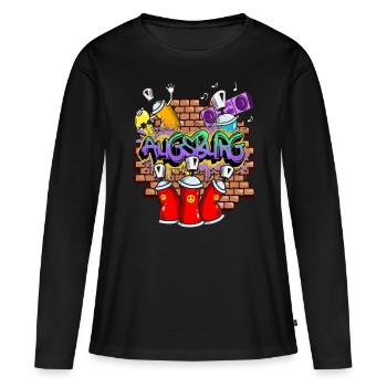 Augsburg Allemagne Ville Graffiti Sprayer Skater - T-shirt manches longues Premium bio Femme - noir - Devant - Julia (174cm)