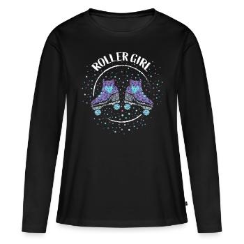 Roller Girl Roller Skating Roller Skate - Women's Premium Organic Long Sleeve Shirt - black - Front - Julia (174cm)