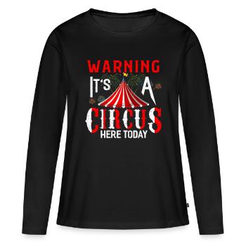 Cirque - T-shirt manches longues Premium bio Femme - noir - Devant - Julia (174cm)