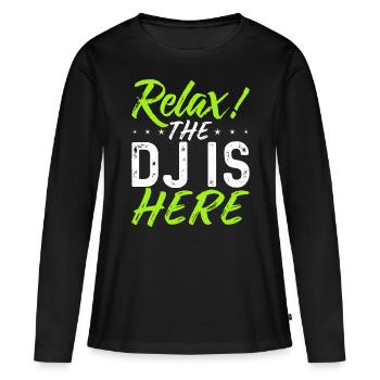 DJ Music Techno Dance Party Cadeau - T-shirt manches longues Premium bio Femme - noir - Devant - Julia (174cm)